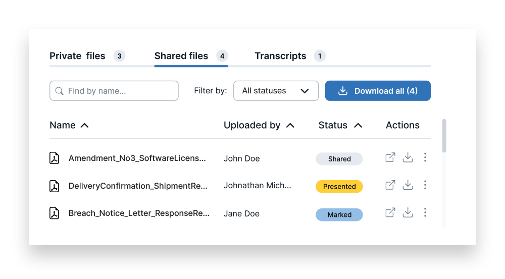 Screenshot of Prevail's upcoming Briefcase tabs UI.